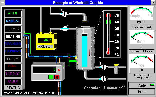  to create a virtual instrument process mimic annunciator panel wiring
