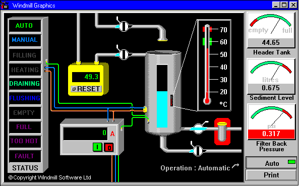 Process Control Simulation used in Education kit